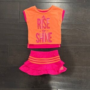 adidas Kids Orange and Pink Matching Set